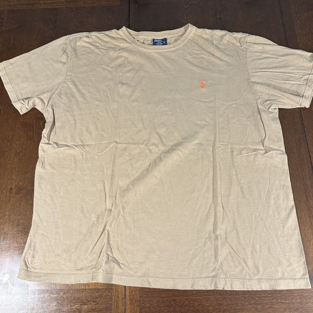 Polo Ralph Lauren Men Short Sleeve Crew Neck-SL Beige T-Shirt XL